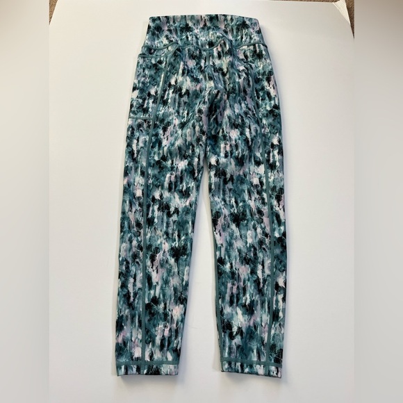 Sweaty Betty Super Sculpt 7/8 Green Print Leggings Size Small - Picture 2 of 8